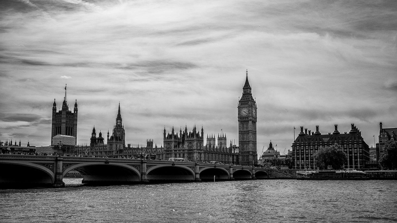 Big Ben and Parliament as seen from across the river. Black and White conversion done in Nik Silver Effects 2 (shot in RAW).