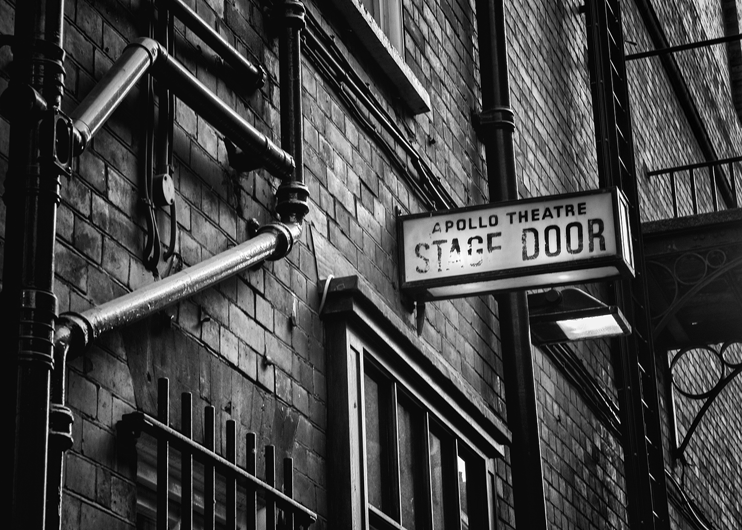 Back entrance to the Apollo Theatre
