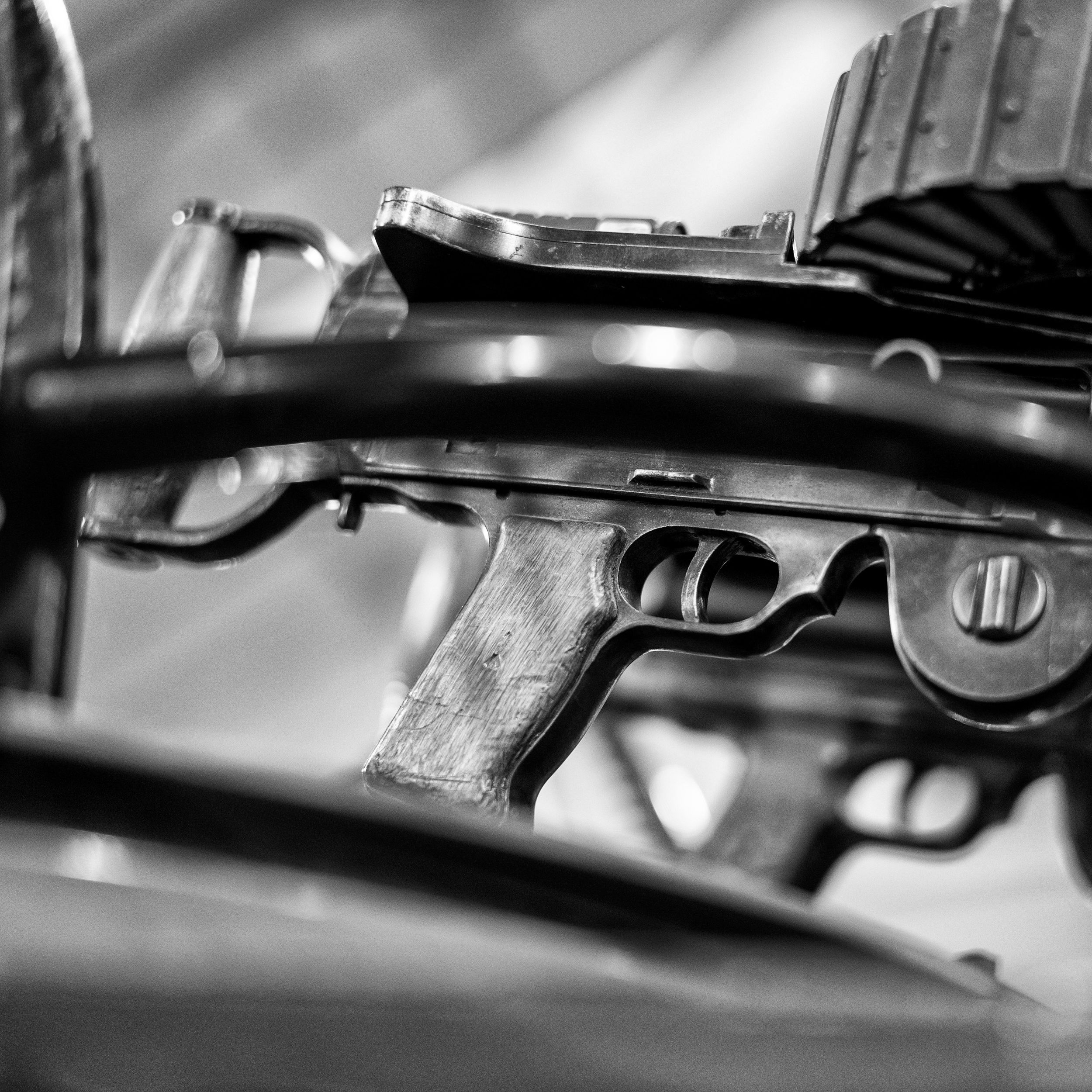 Machine gun replica on 1917 Bristol F2B