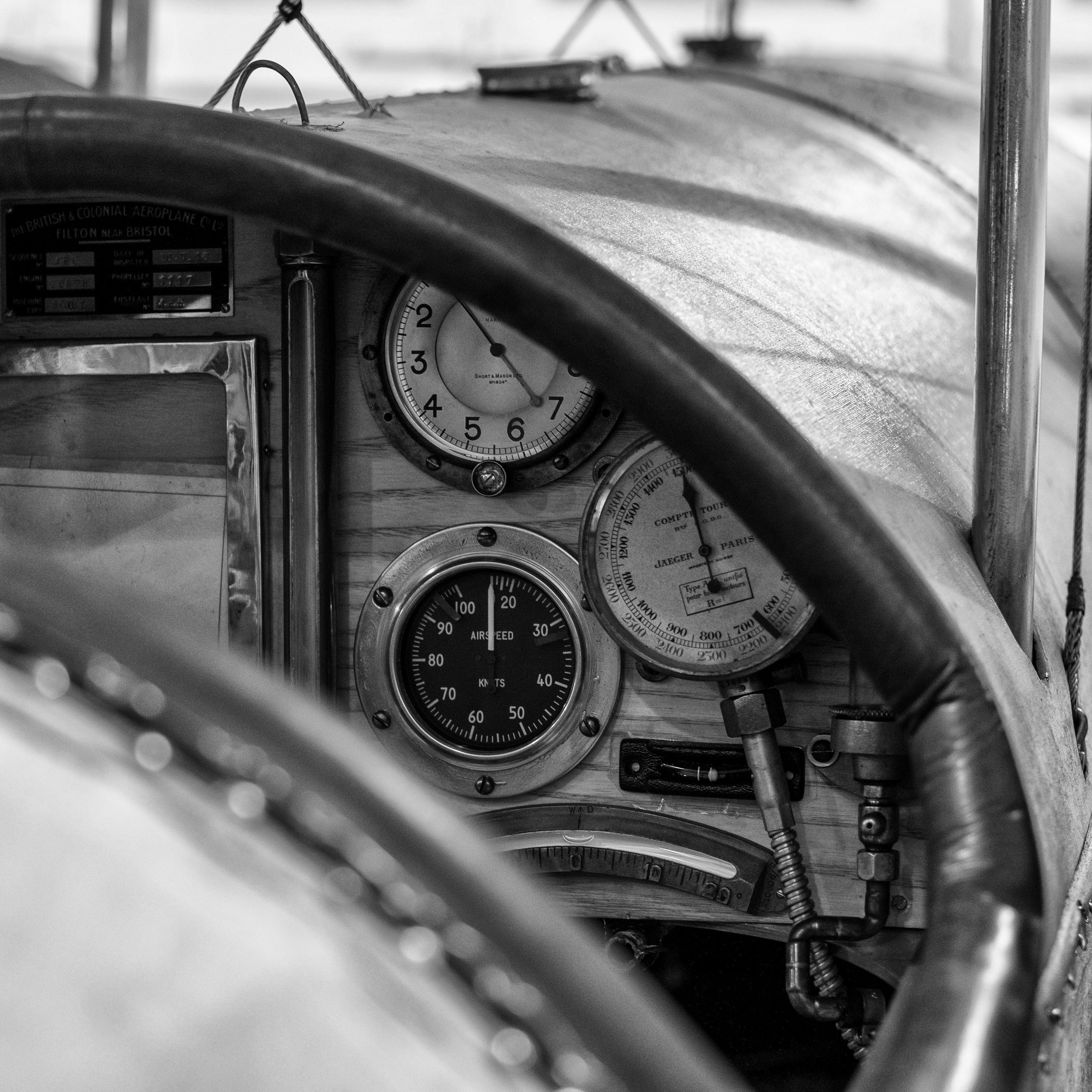 Bristol Scout C cockpit