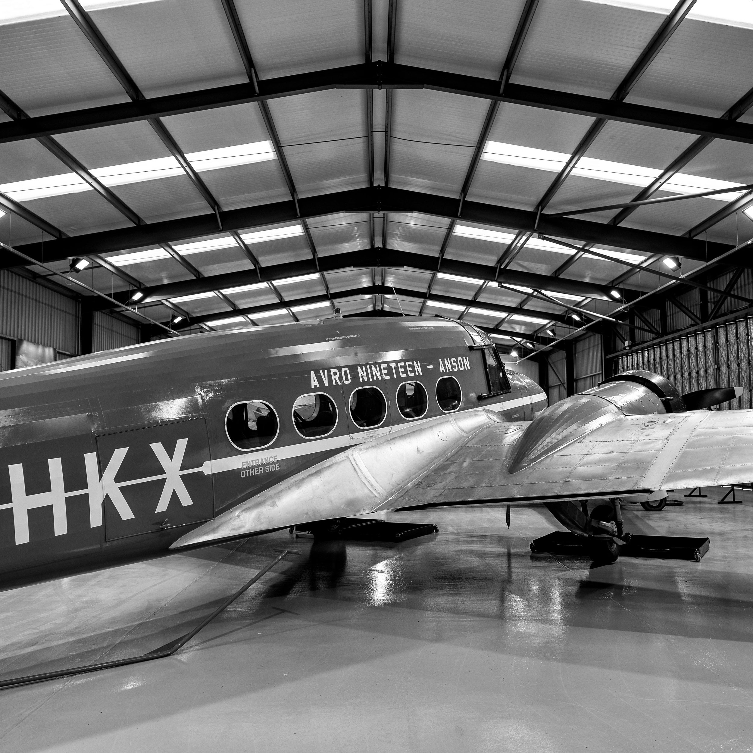 Avro 19 Series 2 in the hangar