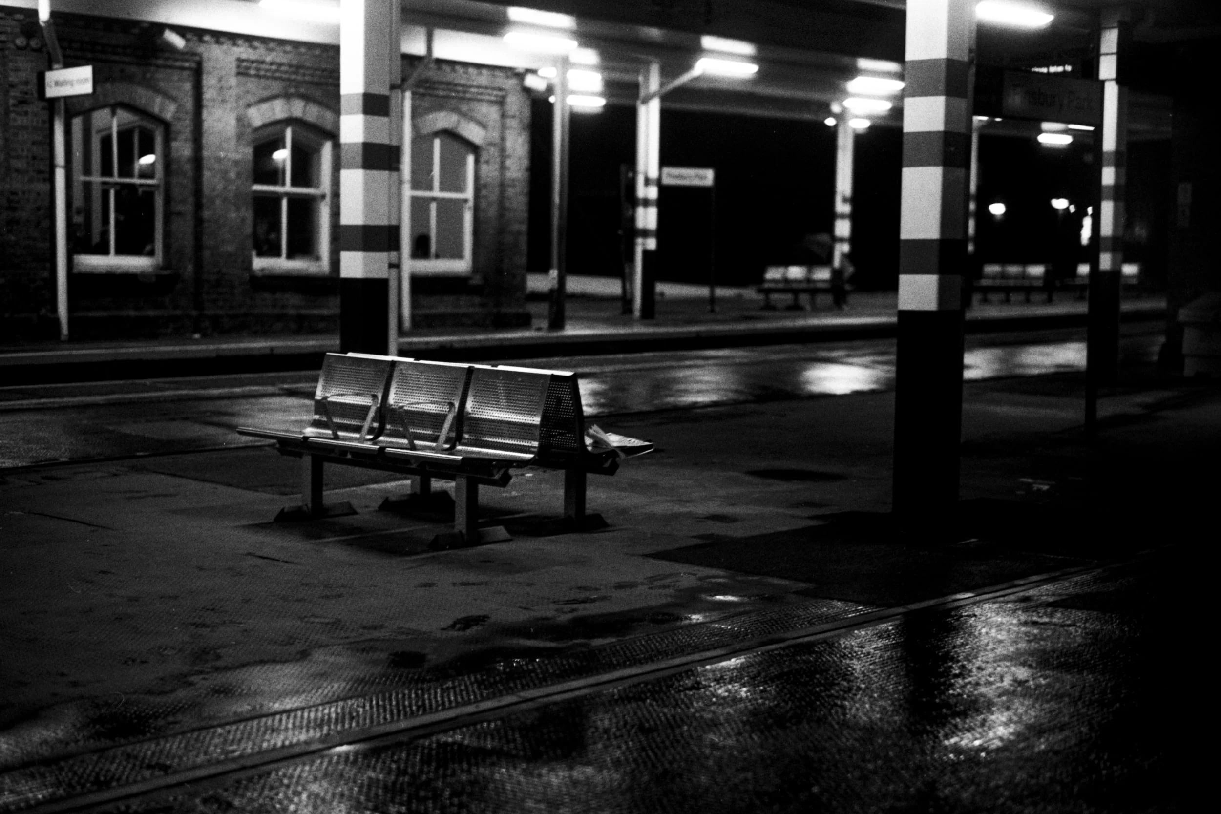 Empty train station