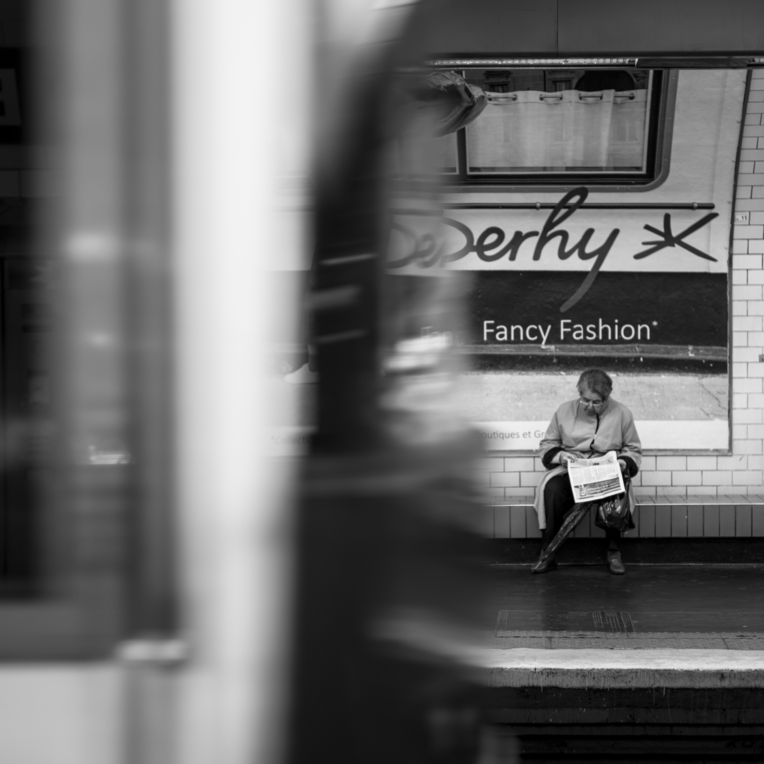 I could try 100 times to re-take this image and would never get it this perfectly again -; Paris underground station 