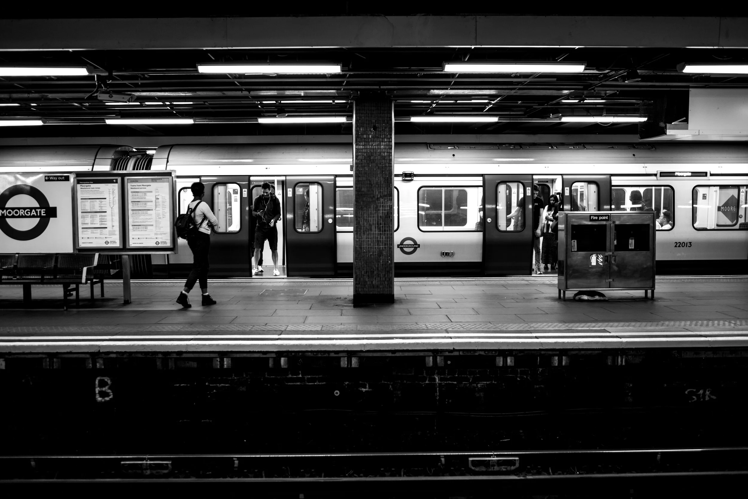 One of the first images I took with my Leica M Monochrom was using the 35mm Summarit in this underground station in London