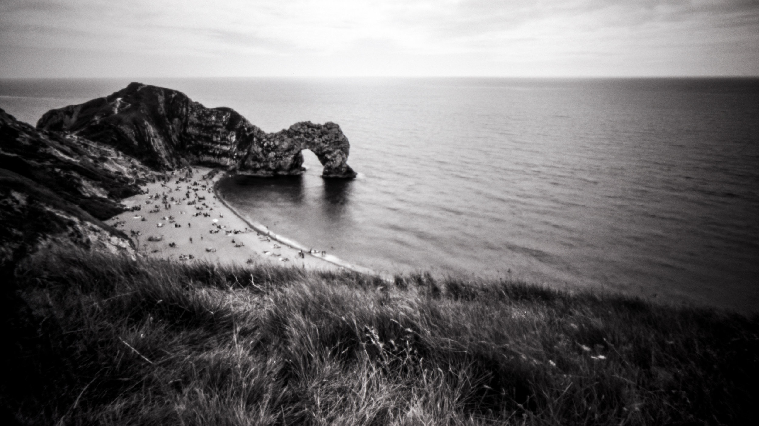 The famous Durdle Door on the Jurassic Coast of England