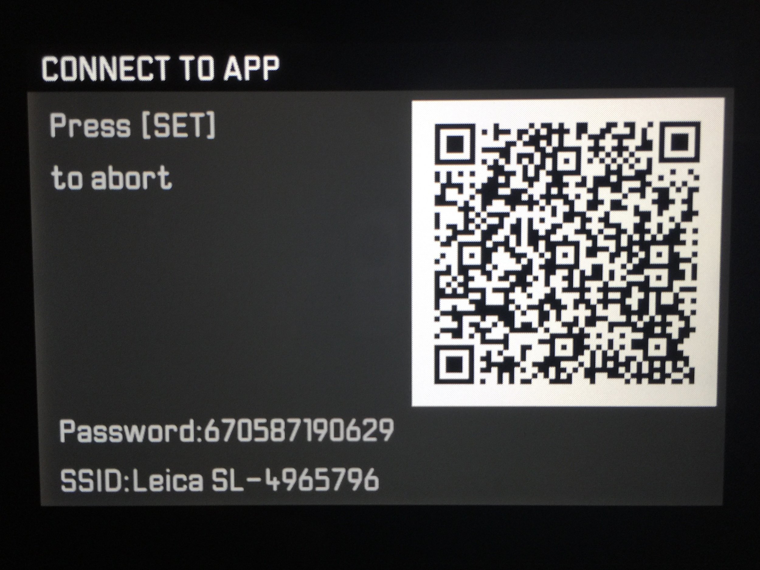 QR code on the right. Password on the bottom..... select your path from here