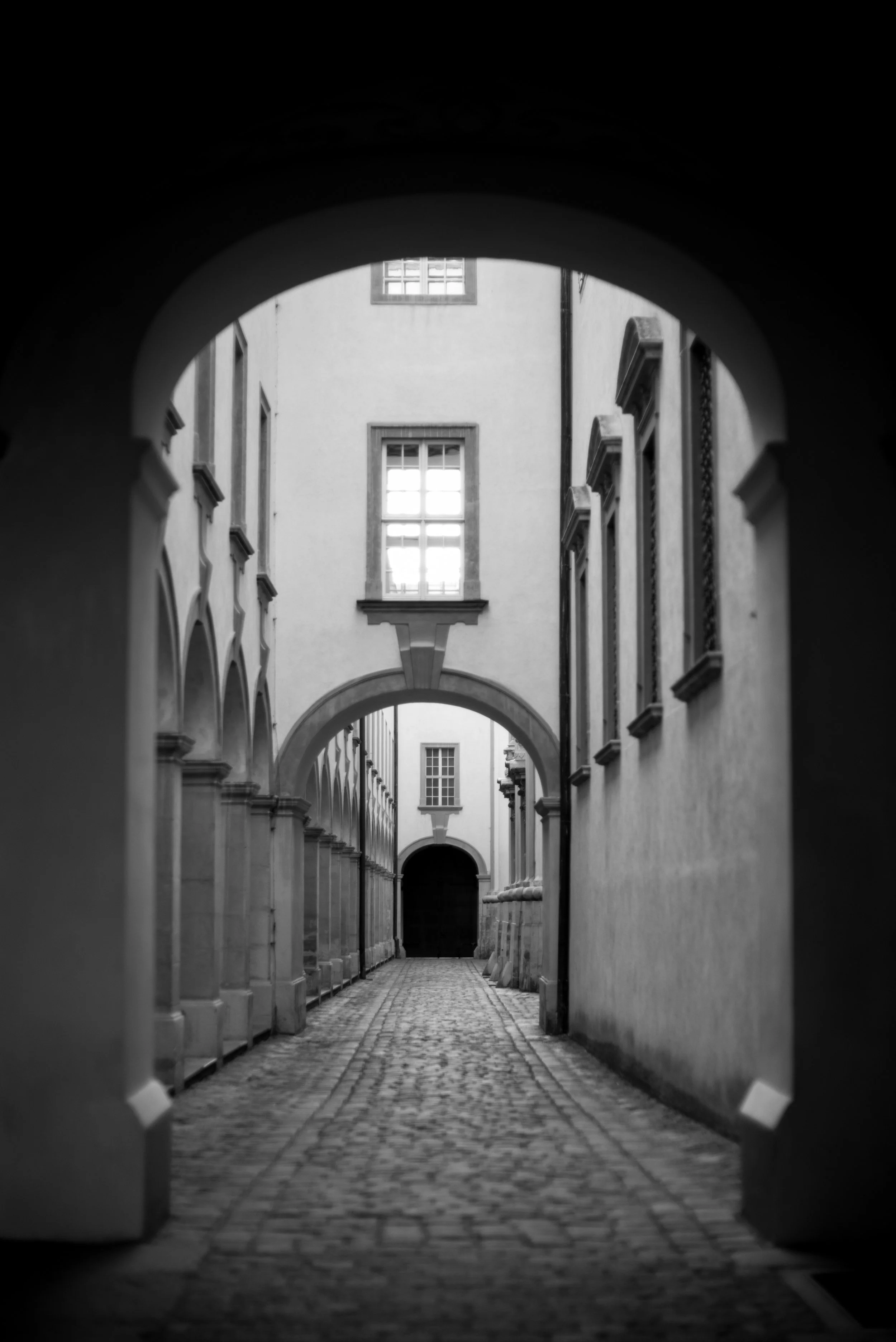The side street of a monastery in Melk