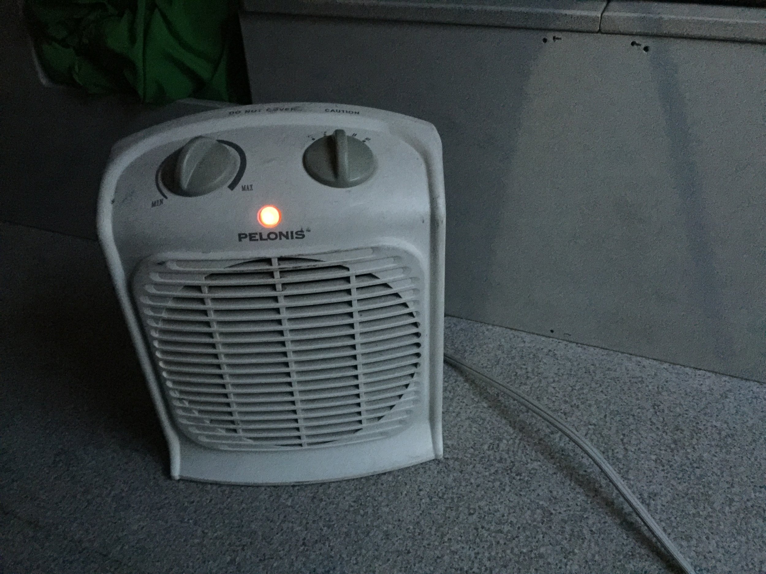 The all important (at least in winter) space heater. Provided by Escape