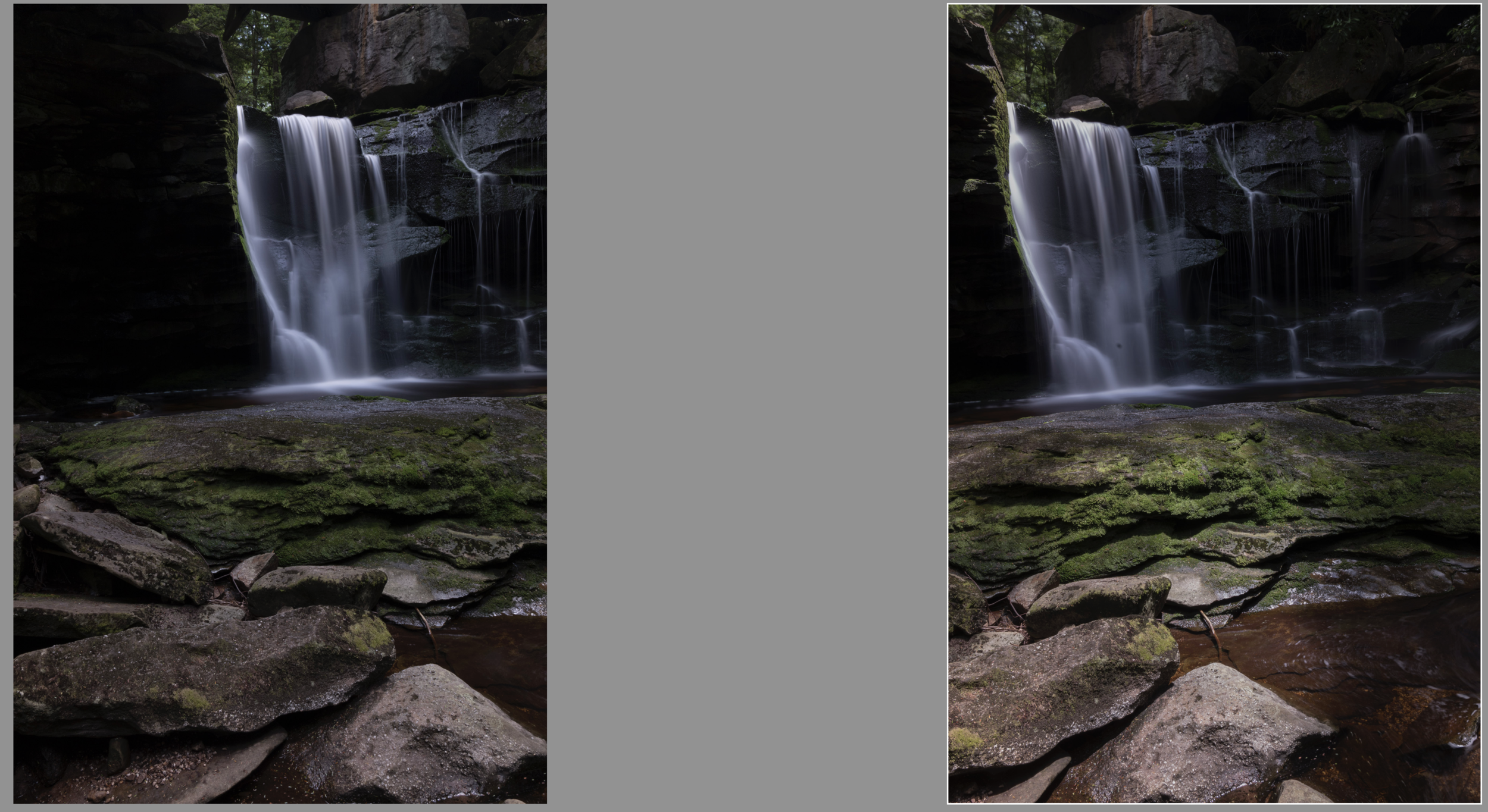 Two images showing a big change in the lighting as I shot the panorama