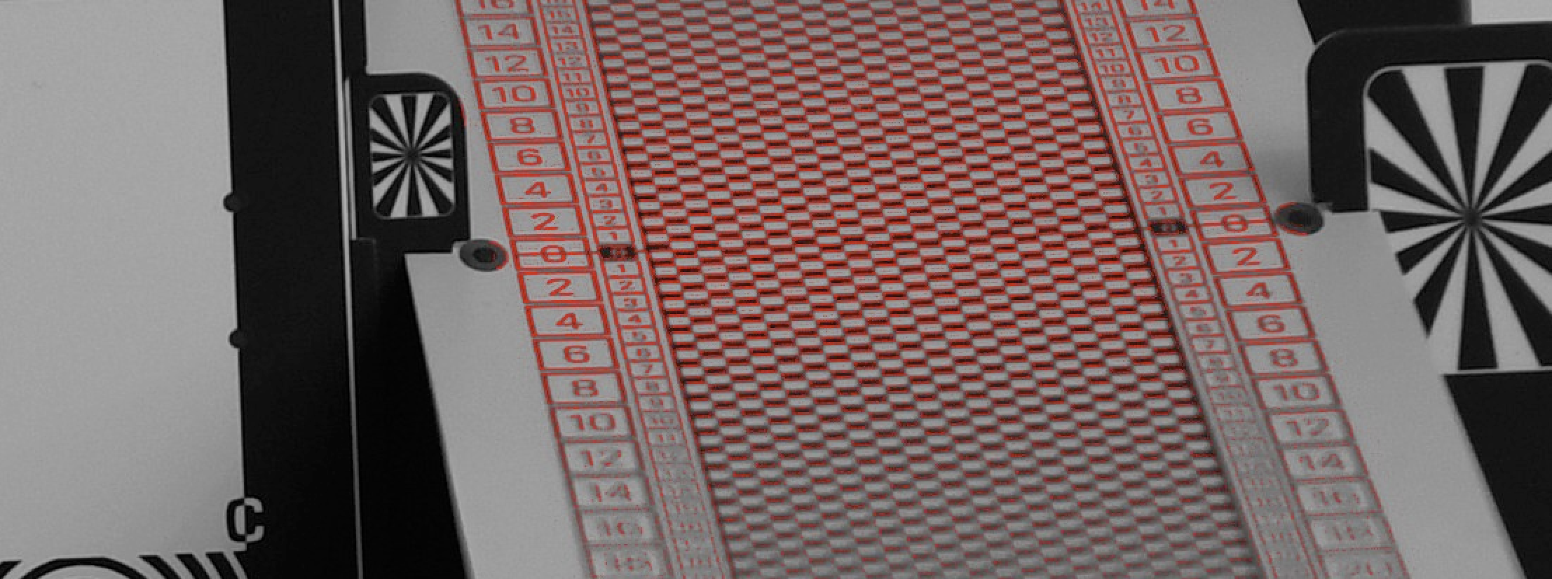 Focus Tune will show you the sharpest images and overlays a red mask on the calibration ruler, allowing you to see where the precise focus area lies. 