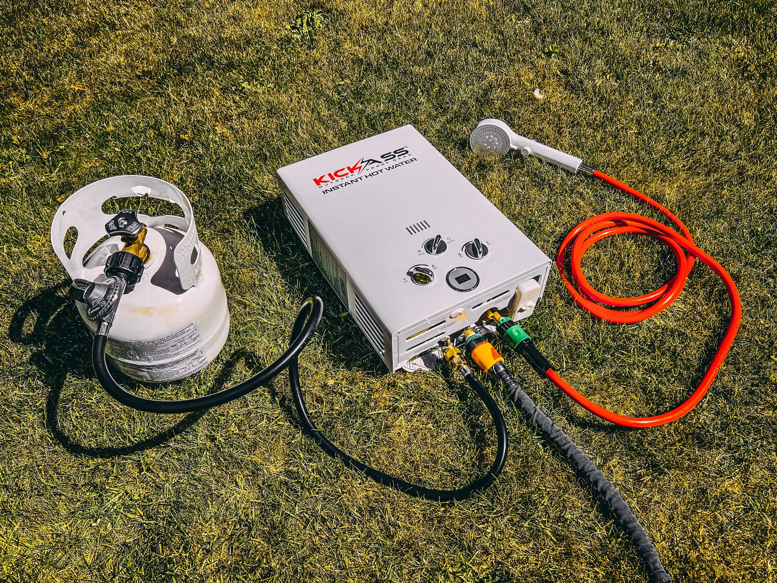 Clean Camping with the KickAss Instant Hot Water Shower — InTents Adventures