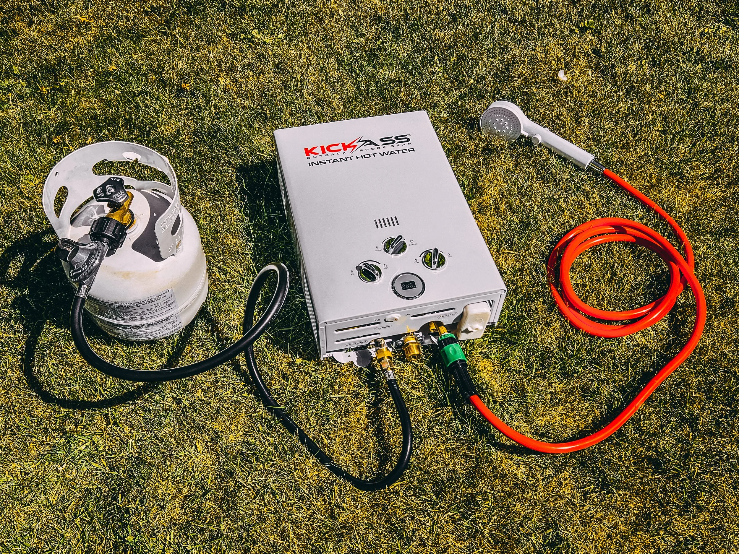 Clean Camping with the KickAss Instant Hot Water Shower — InTents Adventures