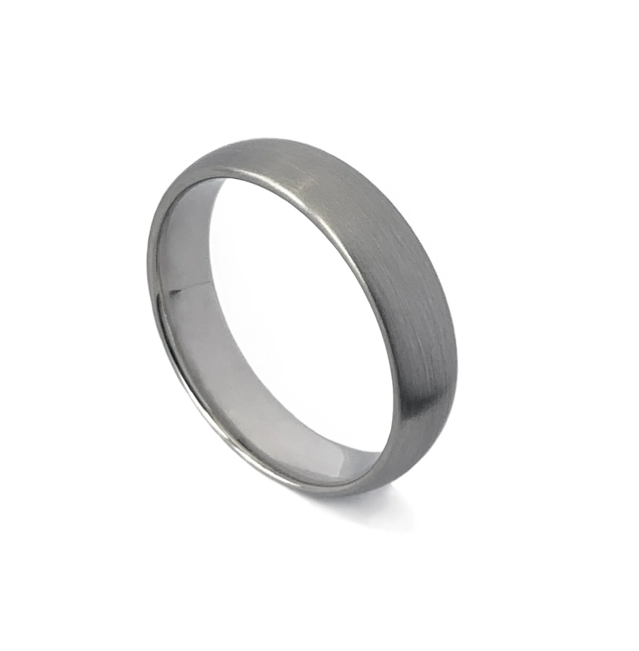 smooth dome band, dome band, smooth texture, wide band, ring, wedding band, matte finish, gold, recycled gold, handmade, fine jewelry, Elliot Gaskin, New York City, jewelry