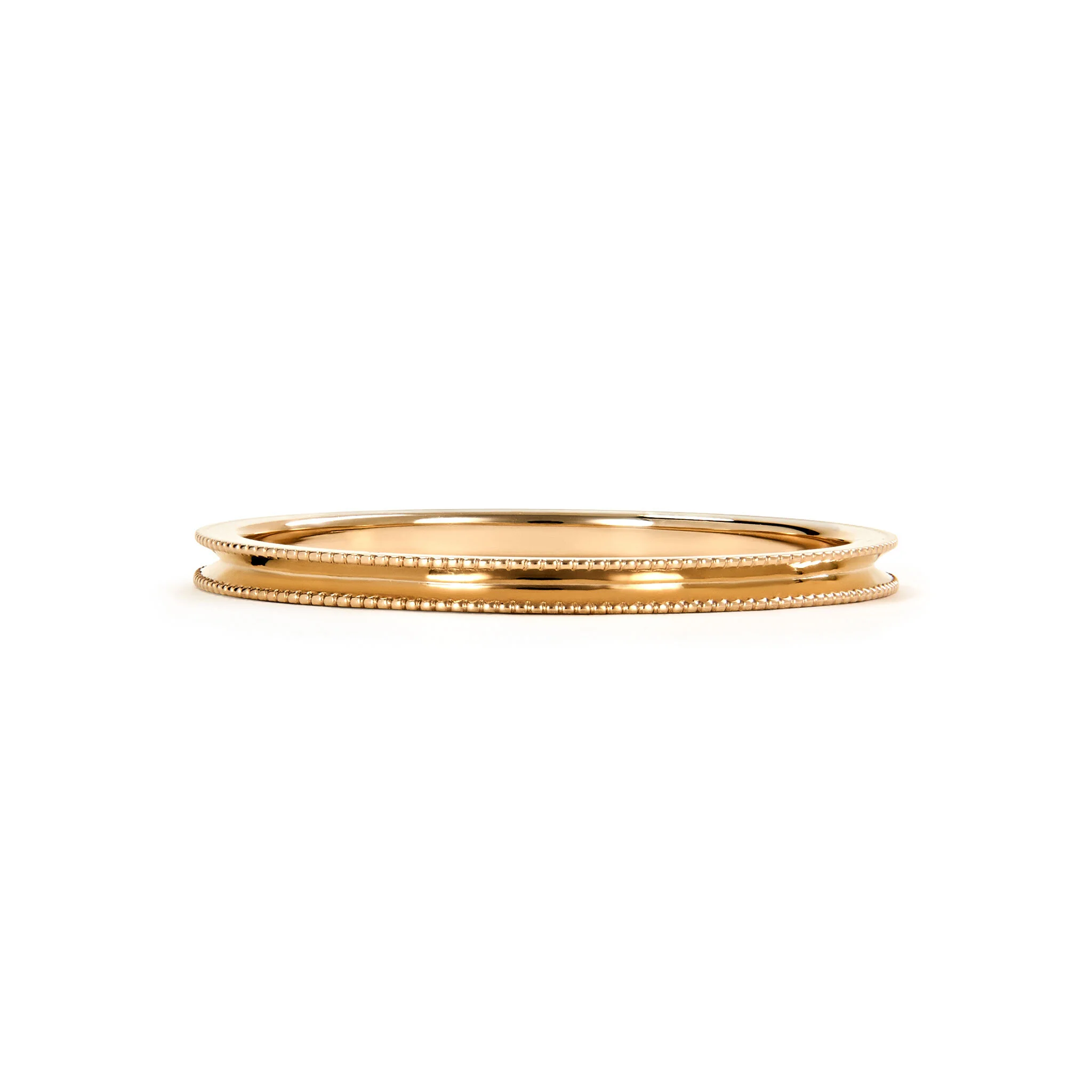 petite milgrain textured gold band, ring, milgrain, gold, recycled gold, textured band, wedding band, fine jewelry, vintage style, handmade, Elliot Gaskin, New York City, jewelry