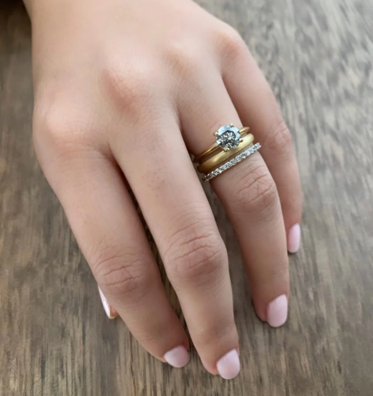 grey diamond ring, grey diamonds, eternity ring, full eternity, gold, recycled gold, wedding band, handmade jewelry, fine jewelry, Elliot Gaskin, New York City, jewelry