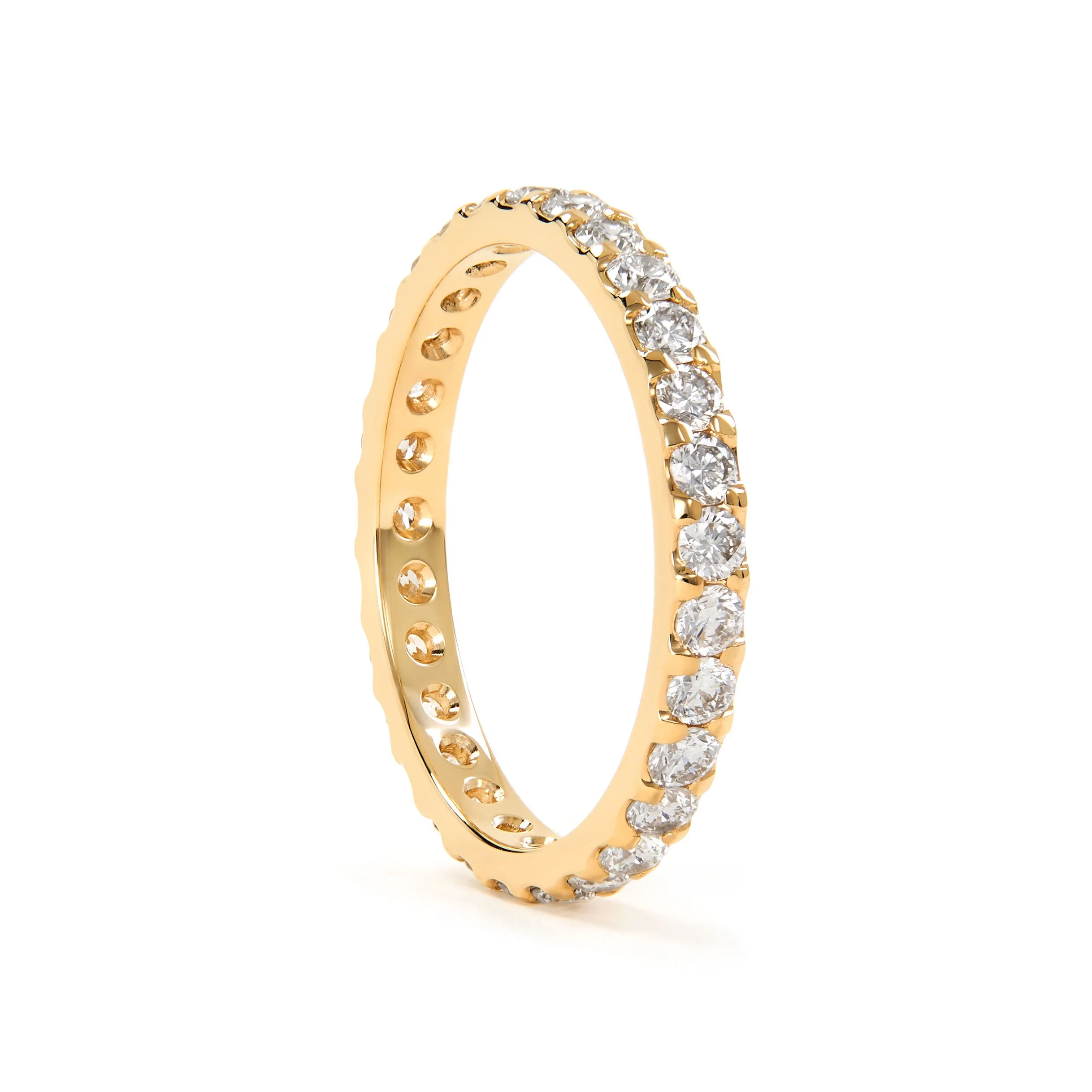 sunshine eternity ring, eternity ring, full eternity, diamond eternity band, gold, diamond, wedding band, handmade jewelry, recycled gold, fine jewelry, Elliot Gaskin, jewelry, New York City