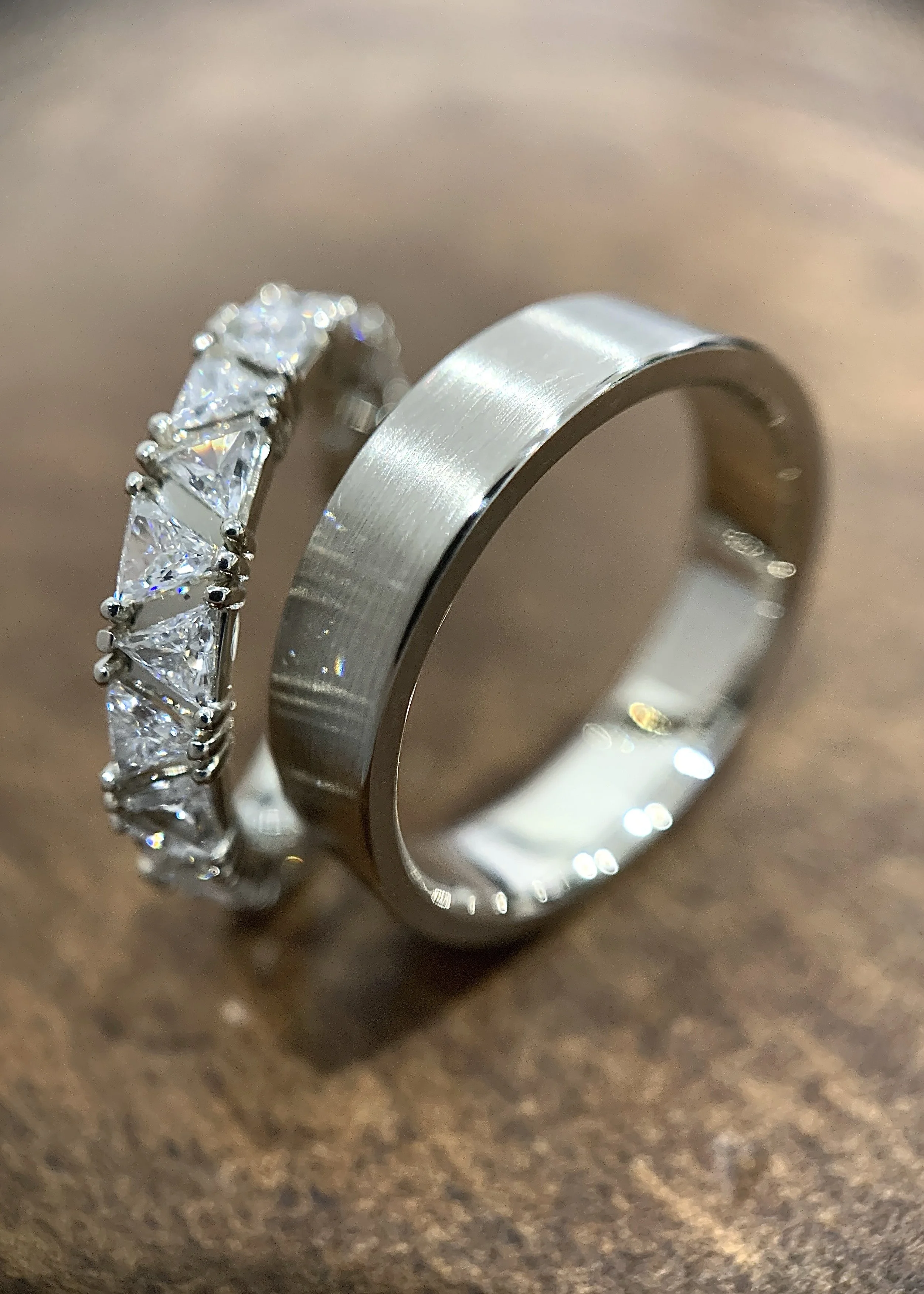 signature classic band, wide band, classic band, ring, gold, handmade, fine jewelry, wedding band, Elliot Gaskin, New York City, jewelry, recycled gold, matte finish