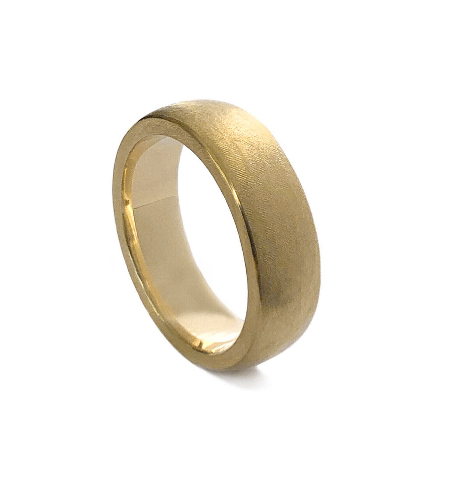rustic forged band, wide band, gold band, ring, dome band, textured ring, matte finish, gold, recycled gold, wedding band, Elliot Gaskin, New York City, jewelry, handmade, fine jewelry