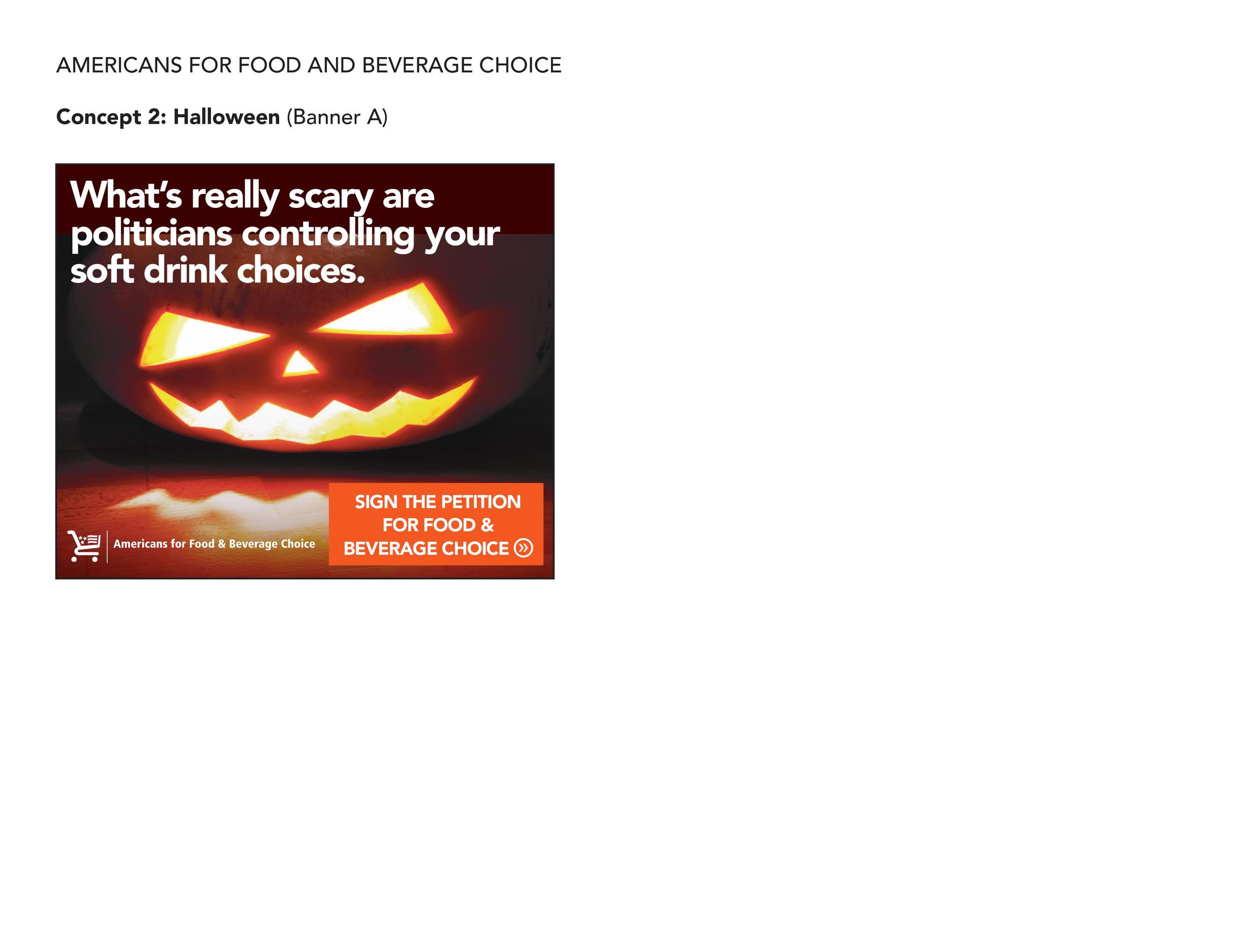 Americans for Food & Beverage Choice banners