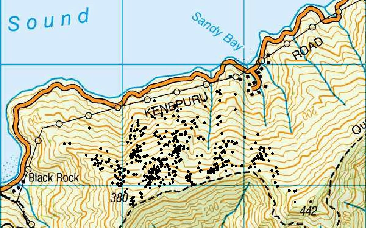 USING GPS - trees are mapped out by waypoint..
