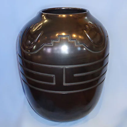 Black Traditional Storage Jar