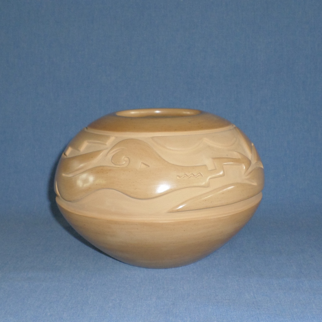 Golden Avanyu Design Bowl 5-7/8" High X 8-1/4" Dia. SOLD