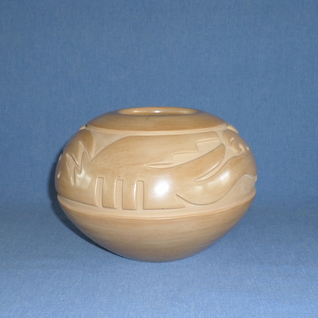 Golden Avanyu Design Bowl 5-7/8" High X 8-1/4" Dia. $2,800.