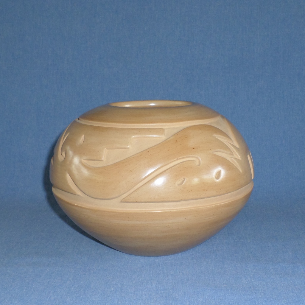 Golden Avanyu Design Bowl 5-7/8" High X 8-1/4" Dia. $2,800.