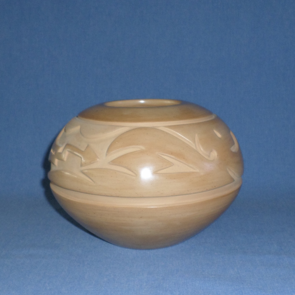 Golden Avanyu Design Bowl 5-7/8" High X 8-1/4" Dia. $2,800.