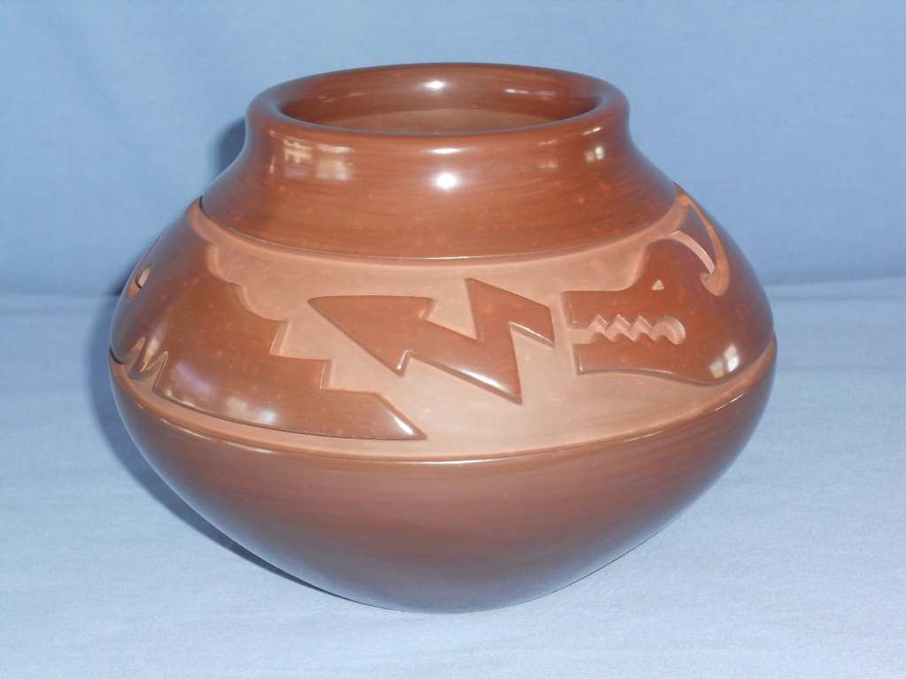 Avanyu Design - Red Jar