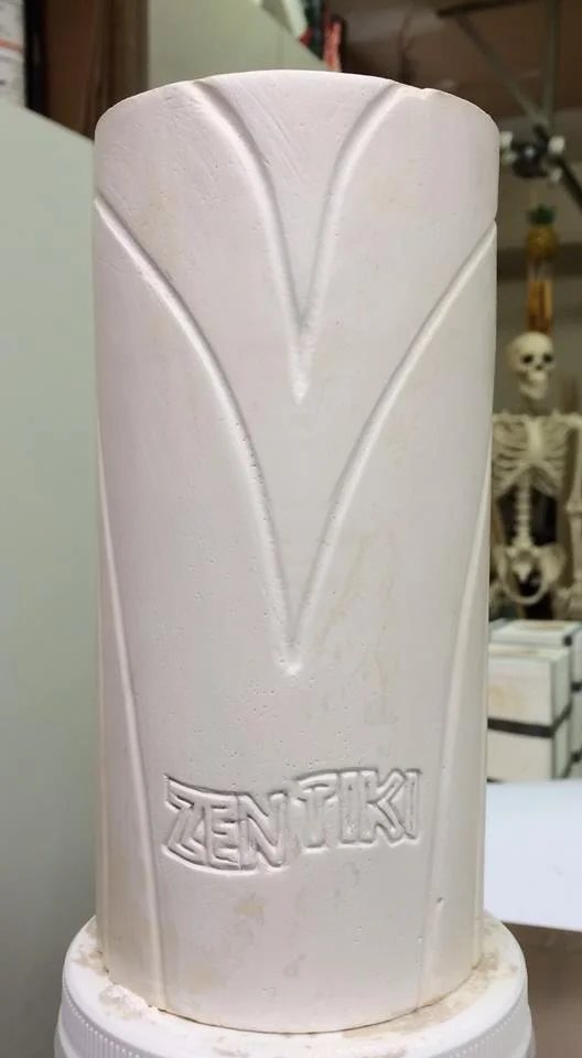 From the workshop of PopTiki of Colorado: First look at a new tiki mug for the Zen Tiki Lounge. 