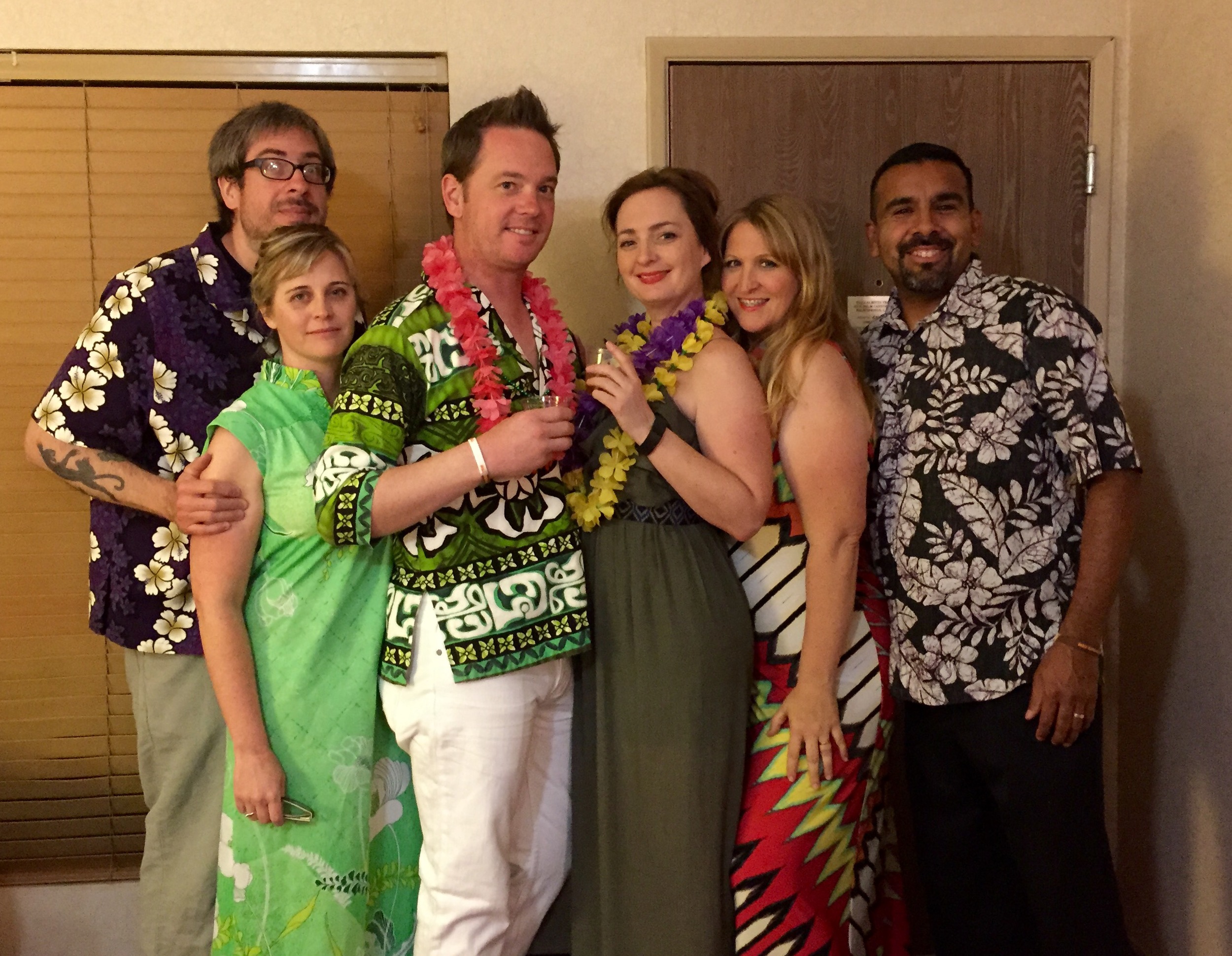 From Left: The Senator, Starshine Tiki, Sunshine Tiki, Harlow, Kalani Tiki, The Dark Passenger