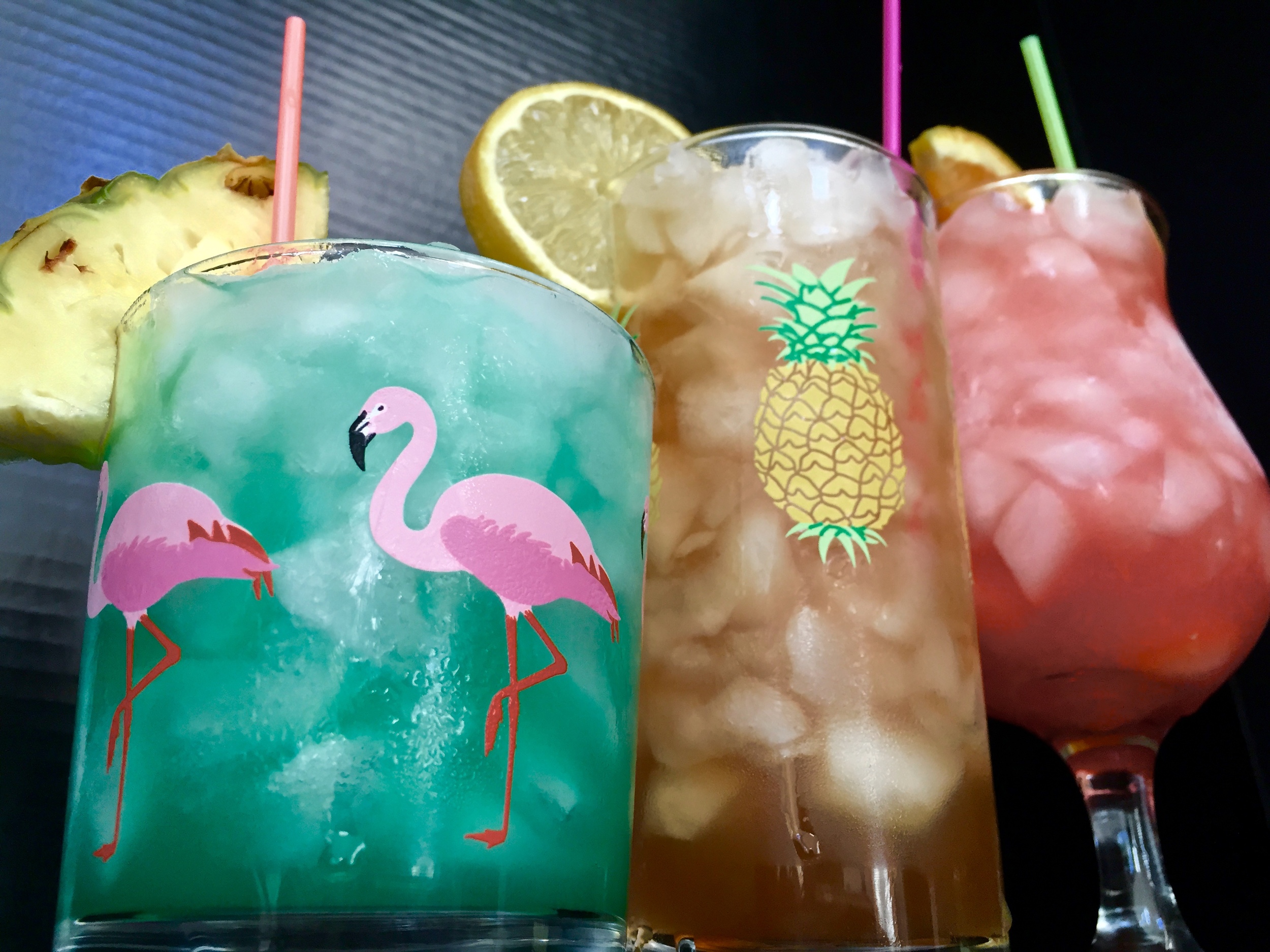 From Left: Blue Hawaiian'd, Maui Iced Tea, Just Sex