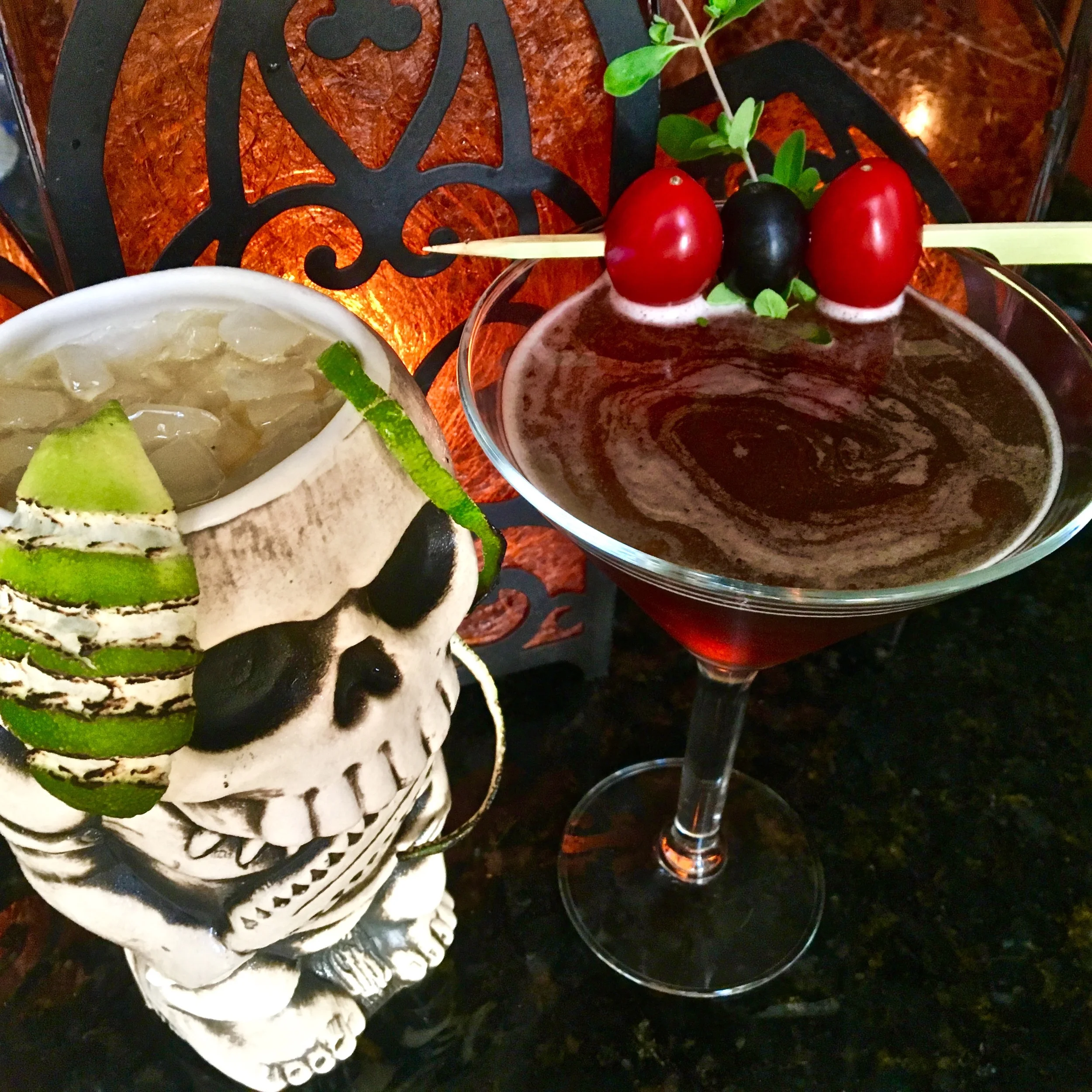 Black Sapphire Martini and Voodoo Kiss