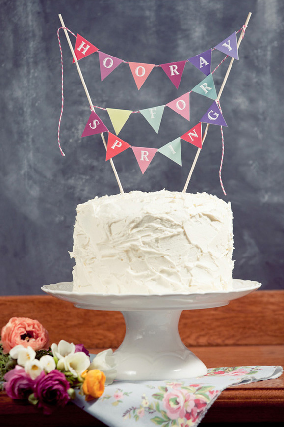 Spring Cake Toppers OUR Prettyblog DIY : Hooray for Spring — Elephantshoe blog
