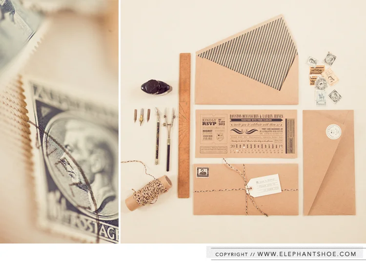 Wedding Invitations design and printed for Lauren & Royston | Photo by : Blackframe Photography