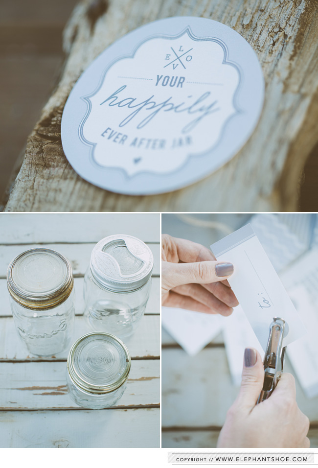 Recycle a jar you already have in your cupboard. Use our blank name tags to address your jar.