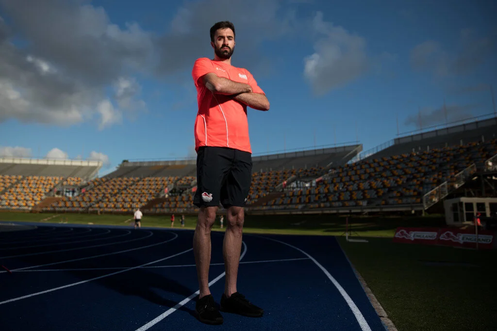 Martyn Rooney poses during a Team England media opportunity ahead of the 2018 Gold Coast Commonwealth Games, at Queensland Sport and Athletics Centre on April 1, 2018, in Brisbane. Source: Getty Images AsiaPac