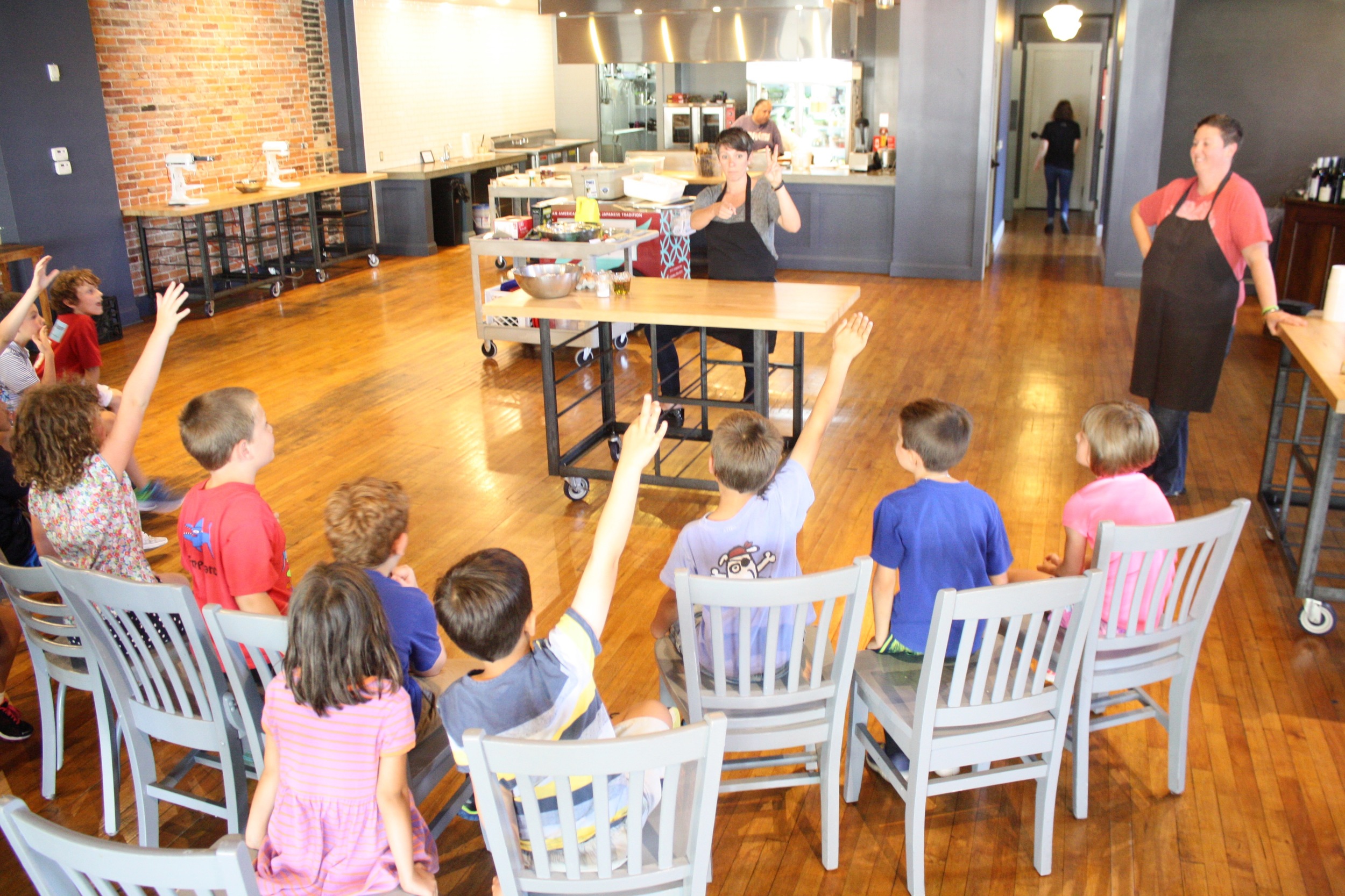 Campers from St. Joseph Montessori School's Summer Learning Camp had a great time learning to cook fresh pasta with The Kitchen!