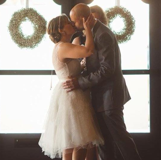 Our first kiss as a married couple š - Stephanie