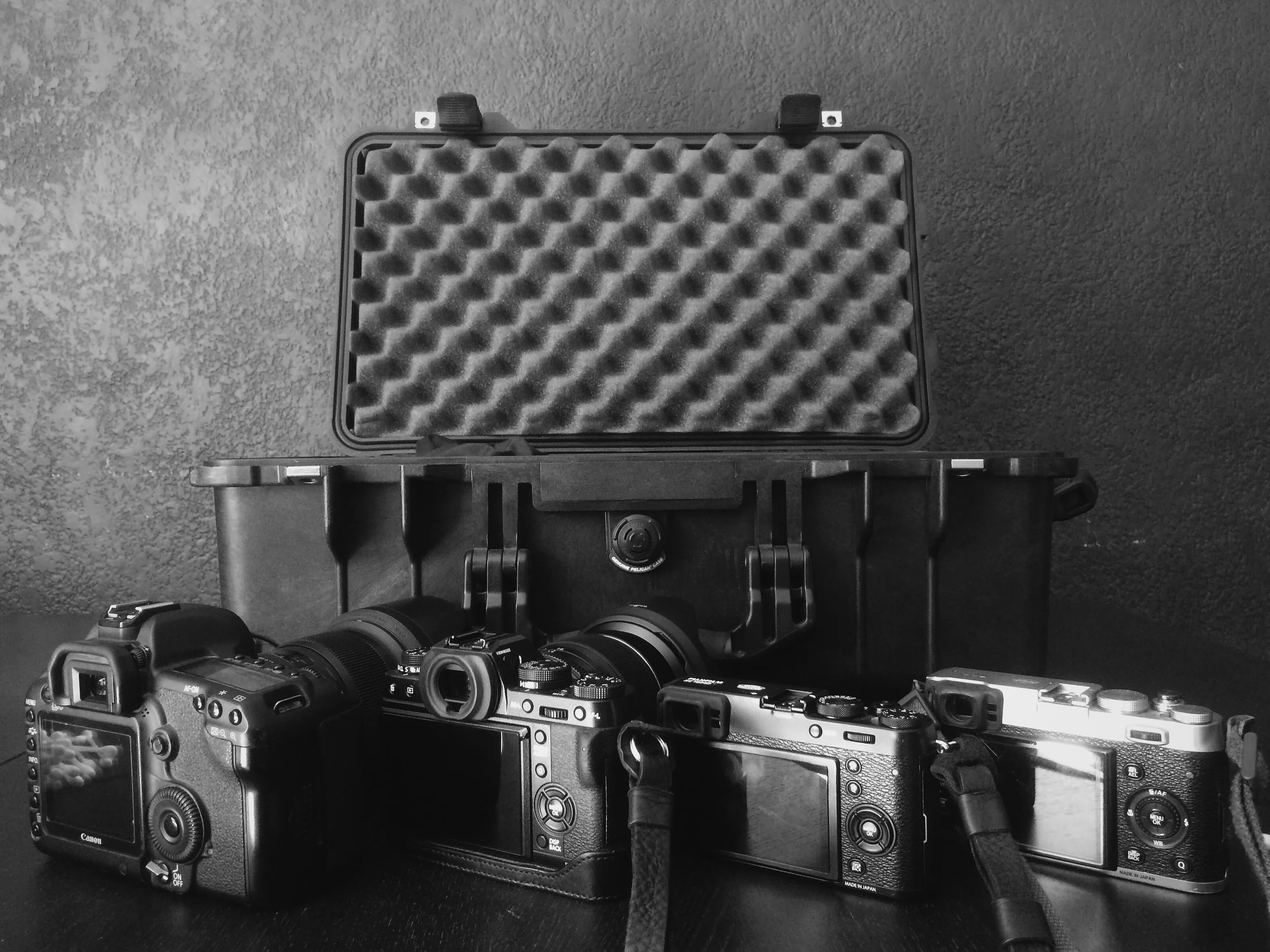 Canon 5dmkii, Fuji x-t1, Fuji X100t, Fuji X100s