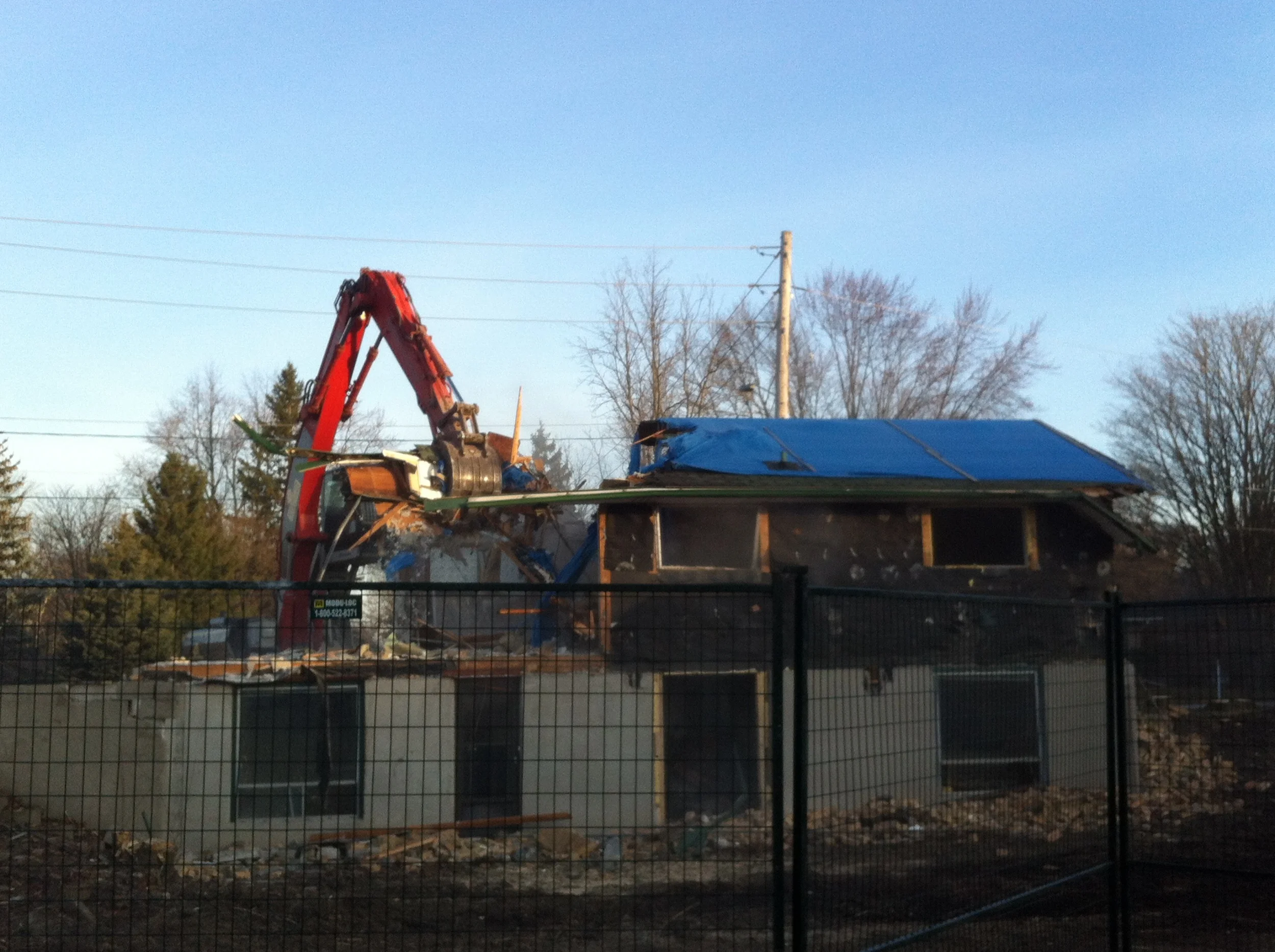 April 2013: demolition begins
