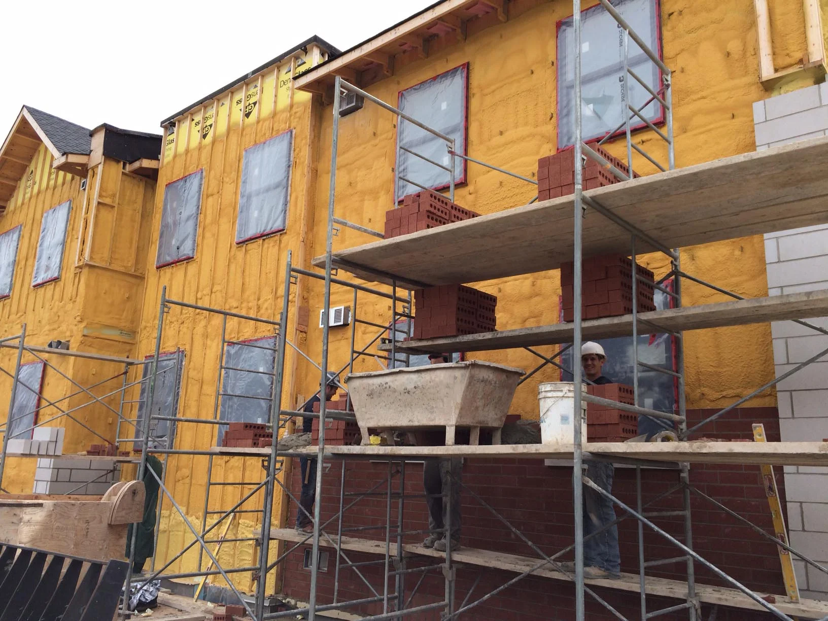 May: masonry begins