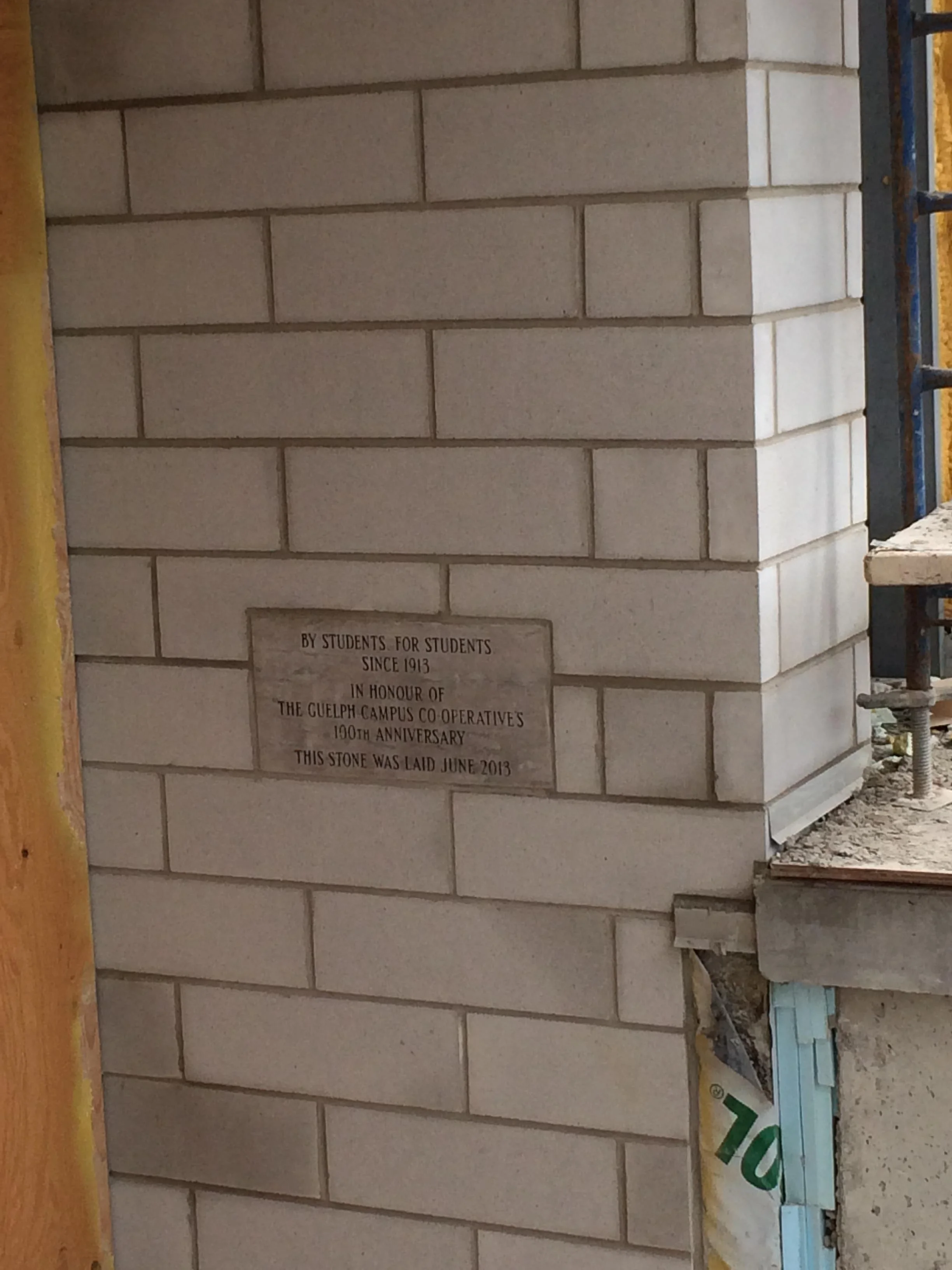 ...and ended up here in 2014 as the cornerstone finds its place