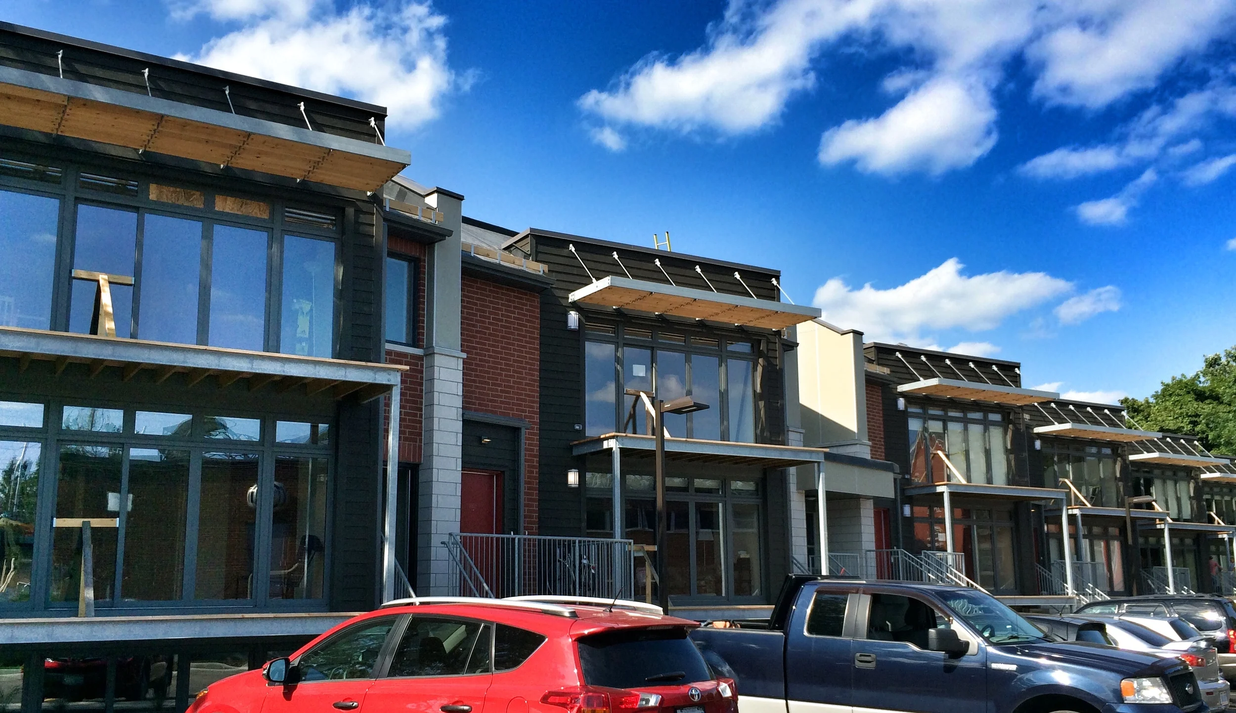 Still to come: balcony railings and a green roof