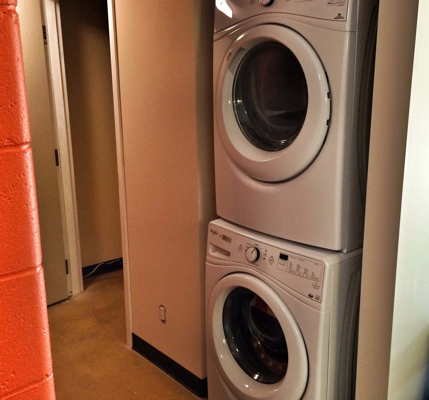 laundry machines in every unit.