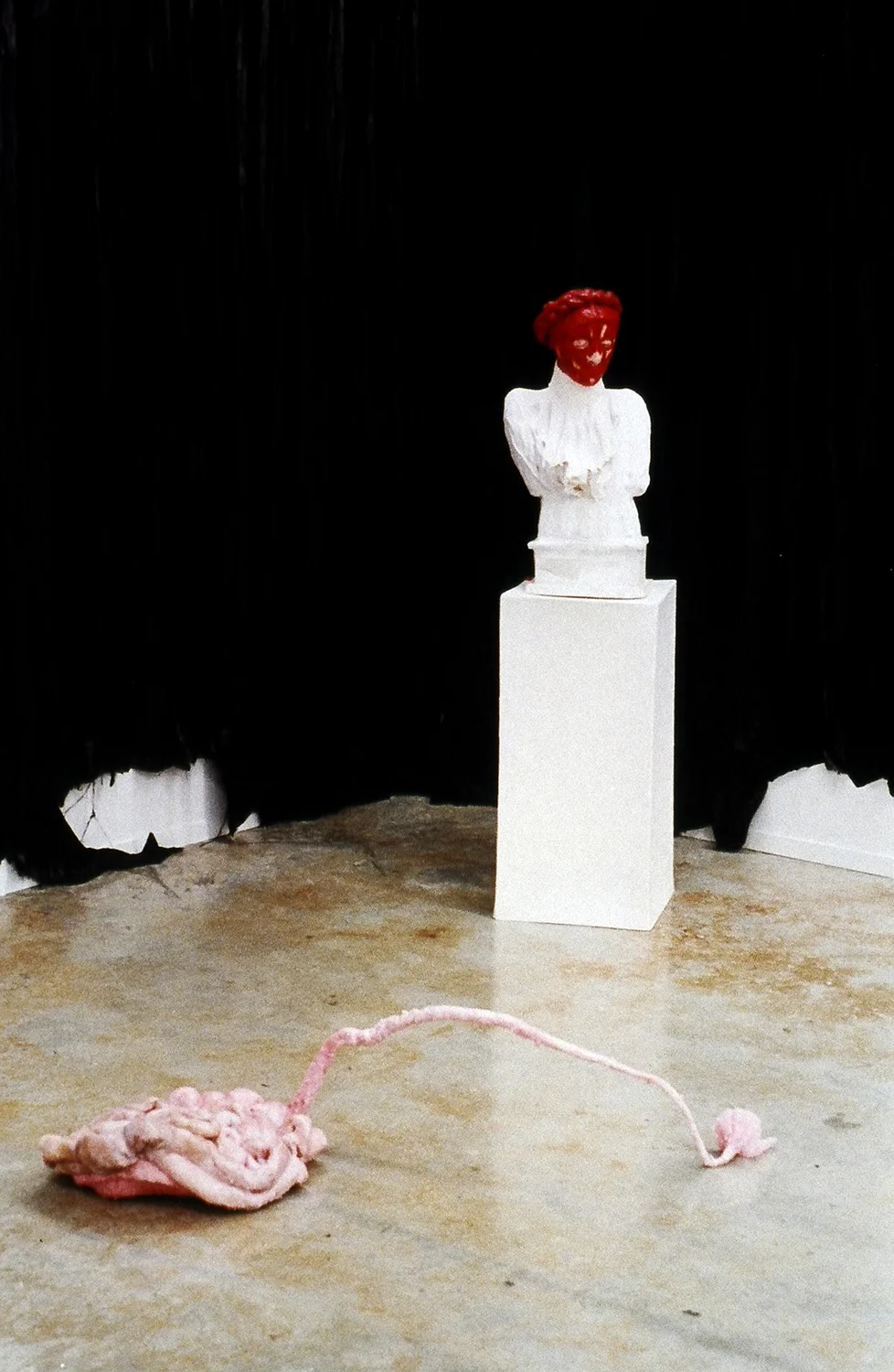   What Remains   Sculpture &nbsp; &nbsp; &nbsp; &nbsp; &nbsp;2006  Paper, wax, piping, glass. 