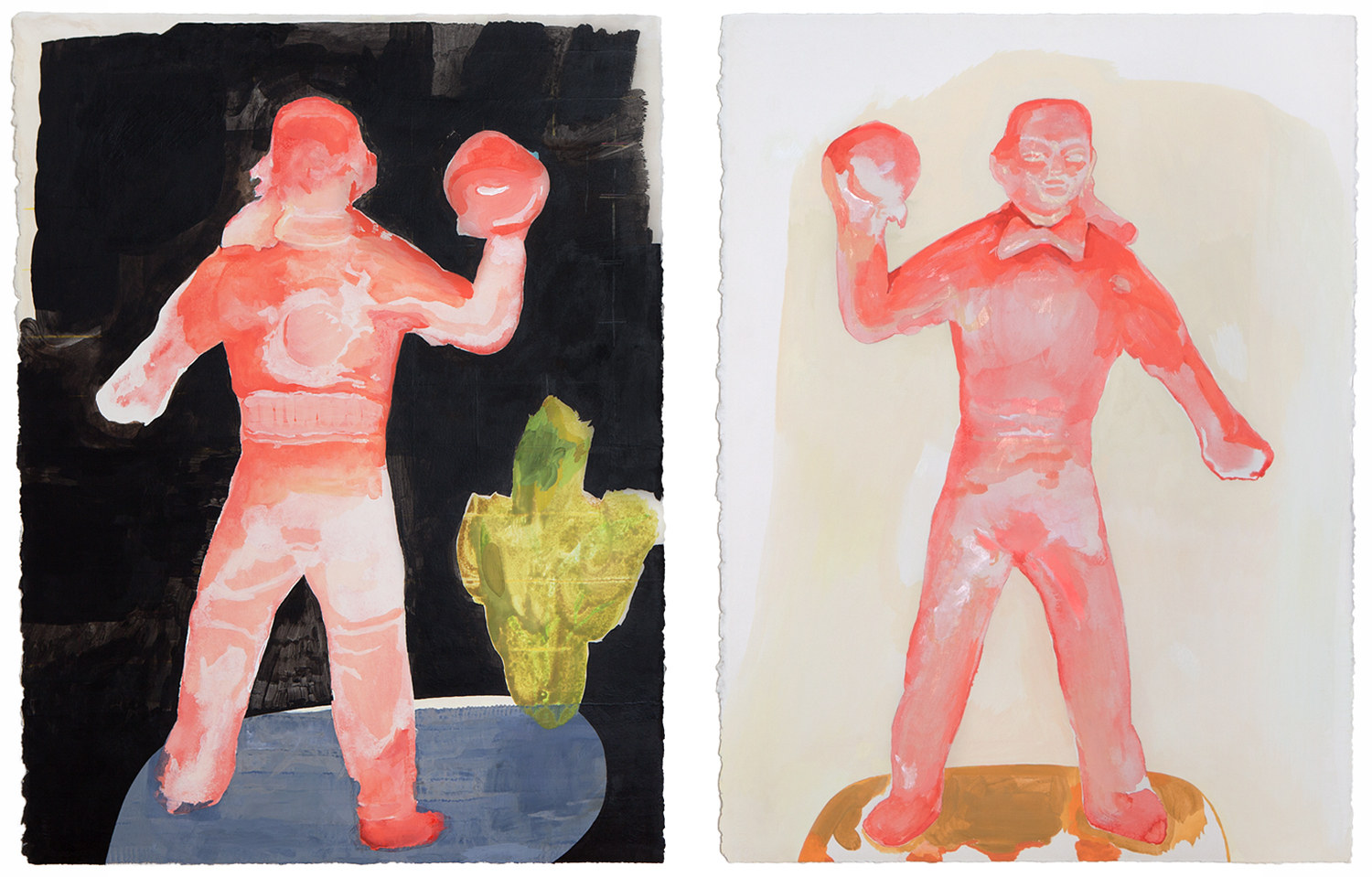 The Heroics Painting 2013 30" x 22" Gouache and ink on paper.