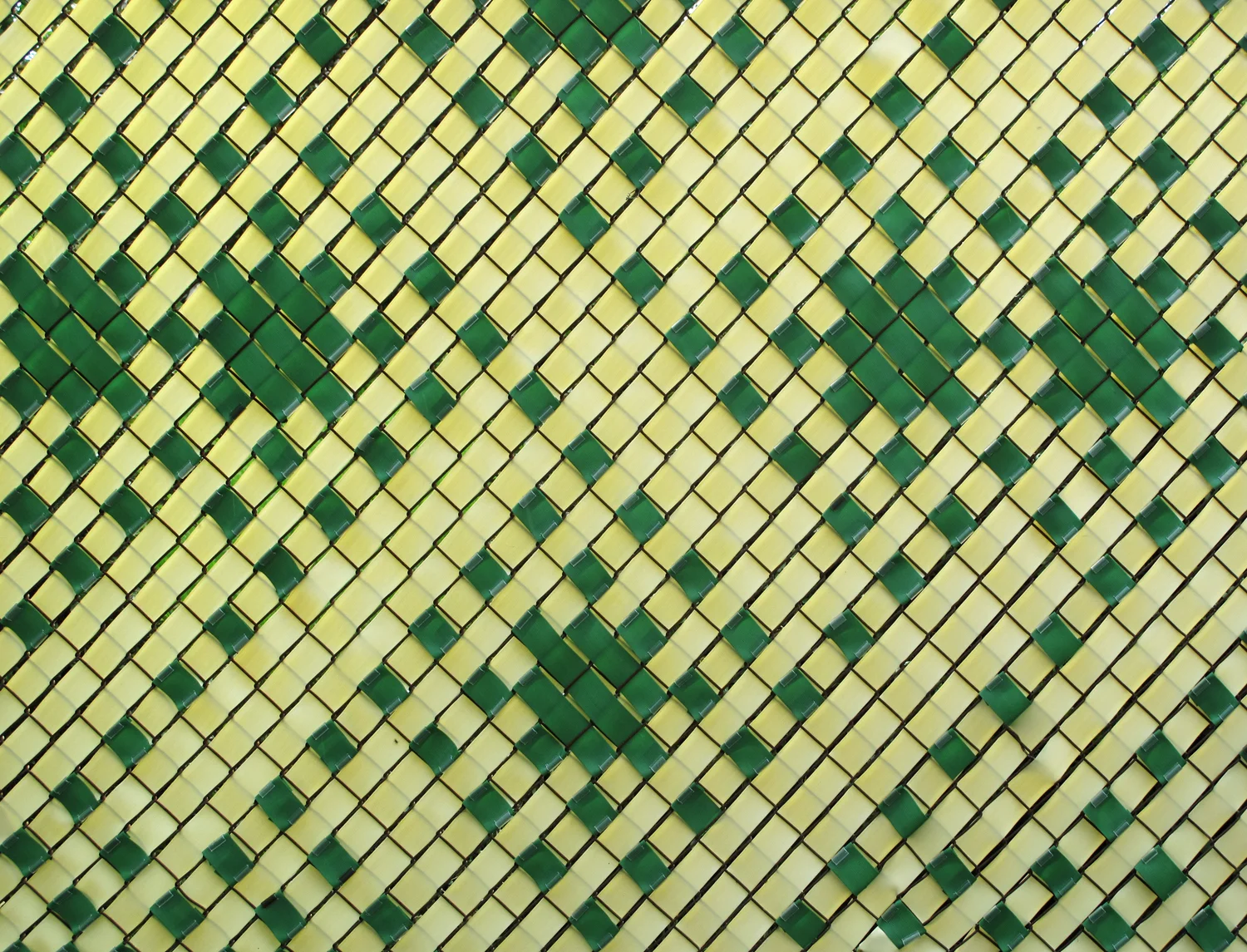The Wallpapers Outdoor site-specific installation, detail Fence weave and put-in cups on a chain-link fence 2013