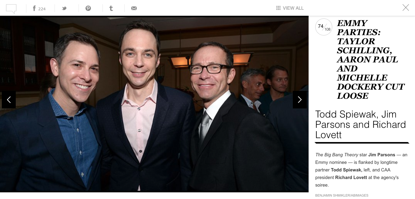 Variety Magazine - Todd Spiewak, Jim Parsons and Richard Lovett - 2015